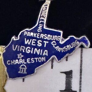 VINTAGE 50's-70's STERLING Marked West Virginia Pendant
